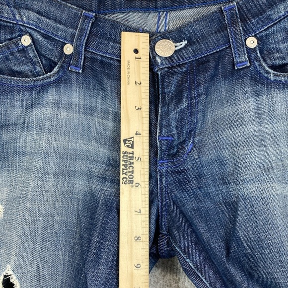 Rock & Republic jeans distressed tapered leg relaxed fit size 28 low rise - Picture 10 of 12